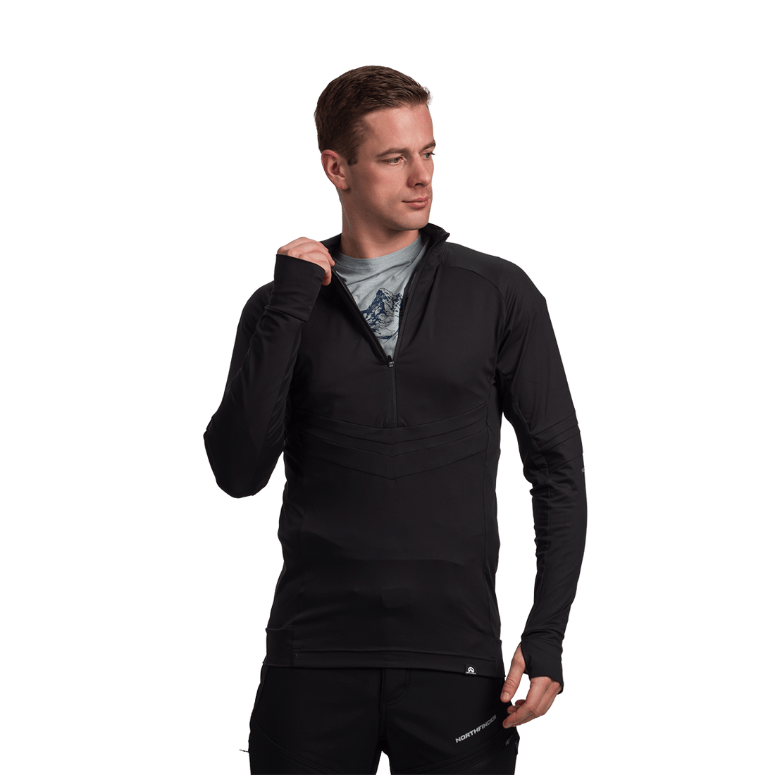 MI-3900SNW men's ski technical sweater BERTI