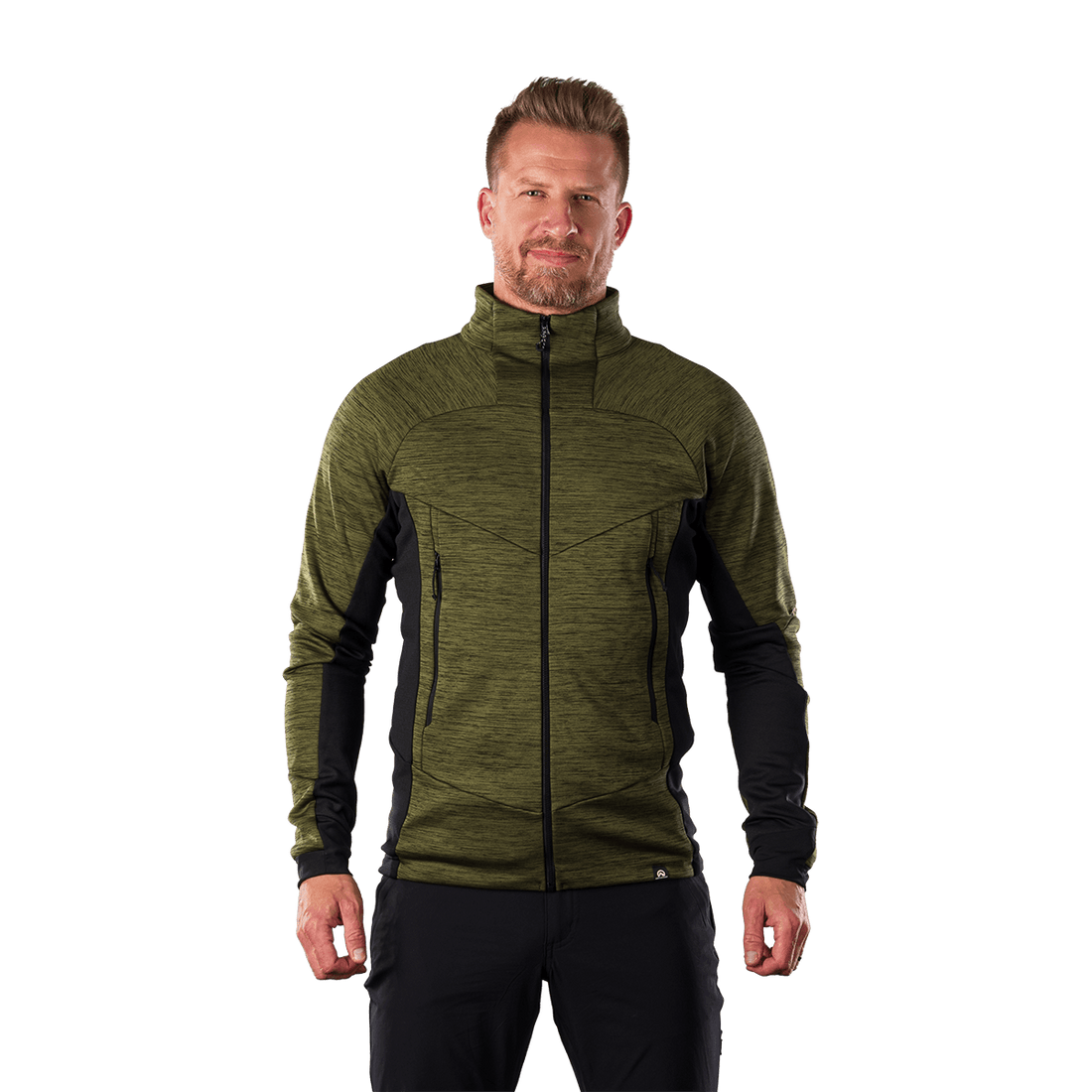 MI-3920OR men's melange fleece sweater ELIAS
