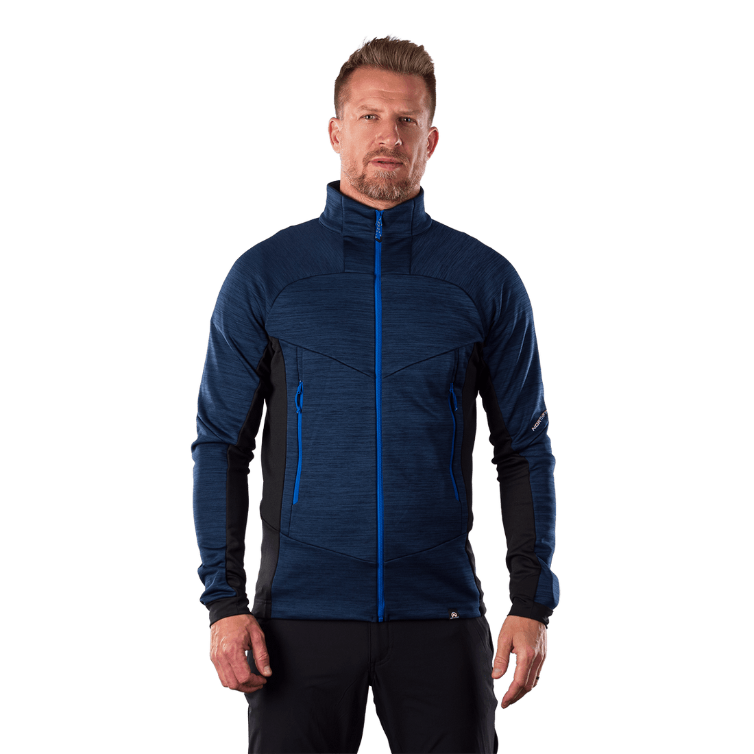 MI-3920OR men's melange fleece sweater ELIAS
