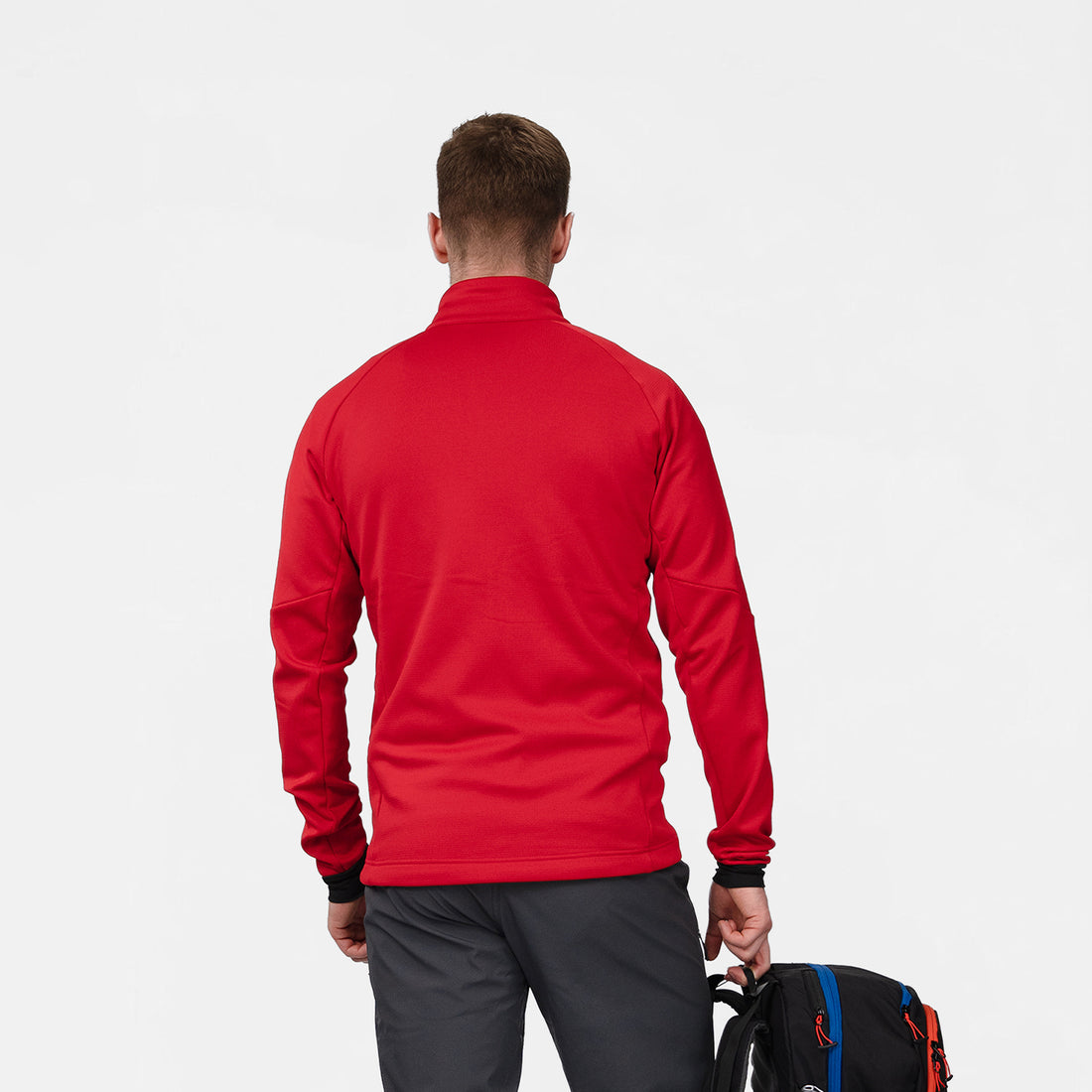 MI-3923OR men's lightweight fleece grid sweater JACINTO