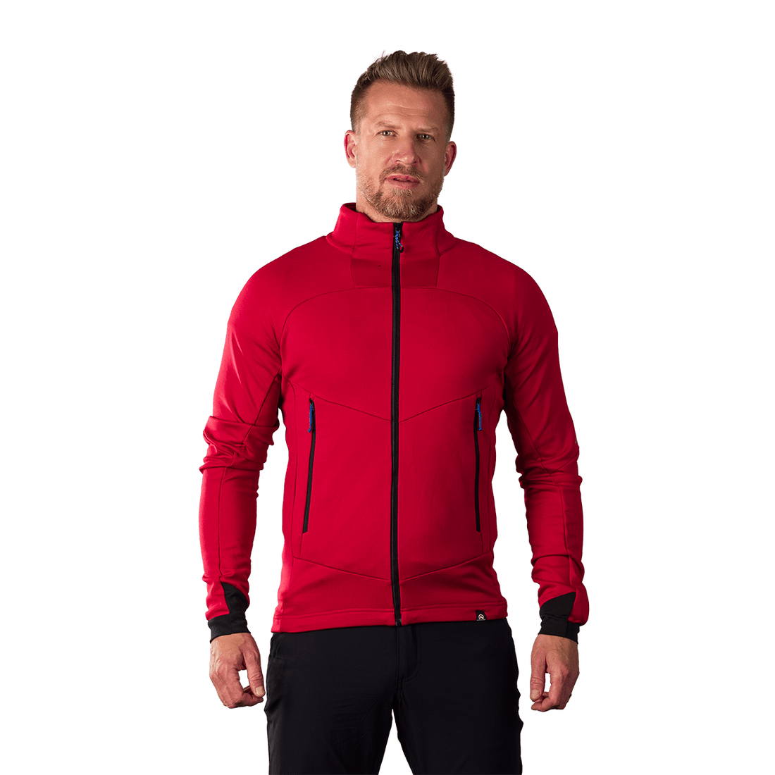 MI-3923OR men's lightweight fleece grid sweater JACINTO