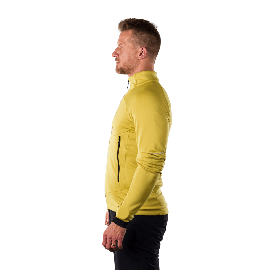 MI-3923OR men's lightweight fleece grid sweater JACINTO