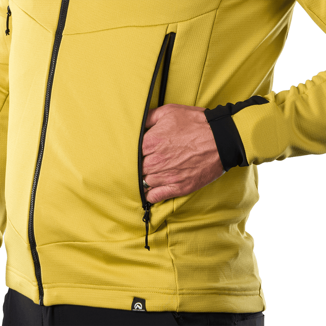 MI-3923OR men's lightweight fleece grid sweater JACINTO