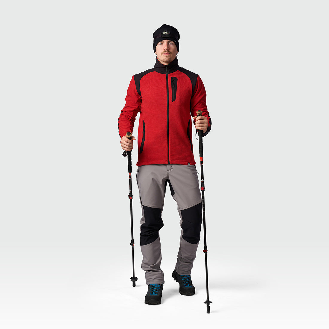 MI-3943OR men's trekking technical sweater with reinforcement TIAN