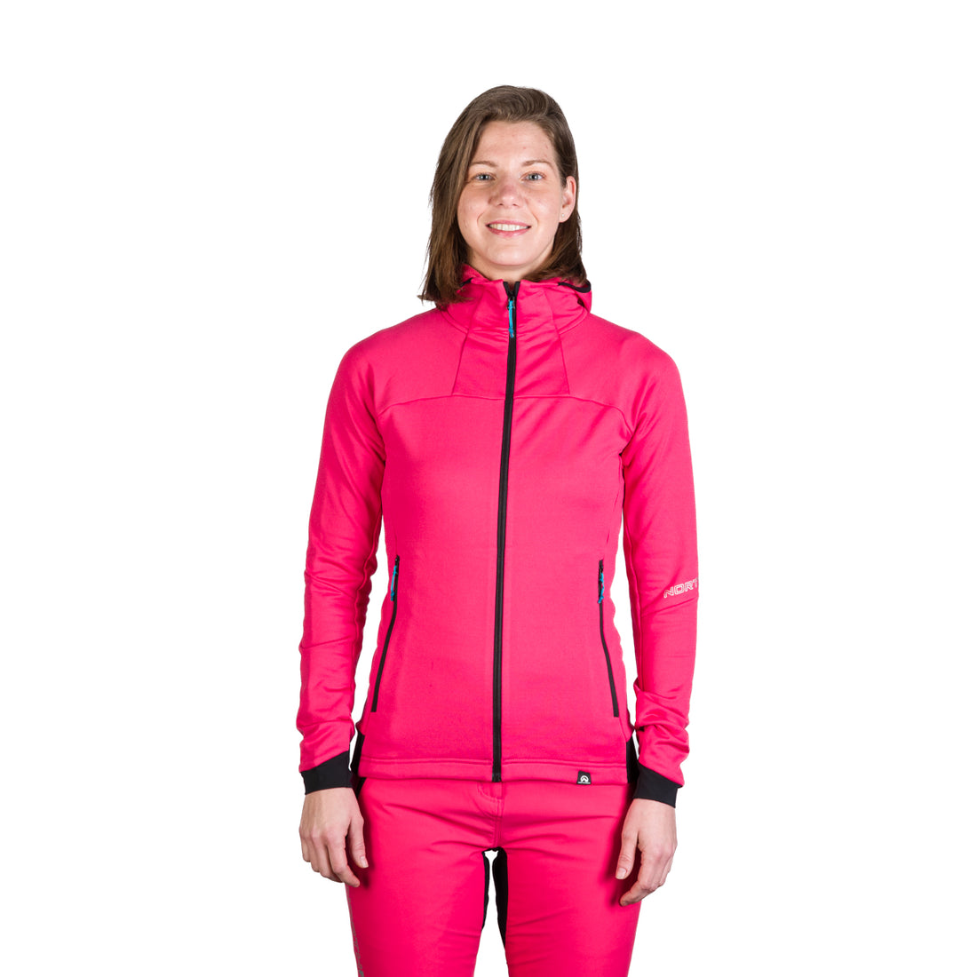 MI-4627SKP women's ski-touring sweater grid active sport full zip ZMRZLA