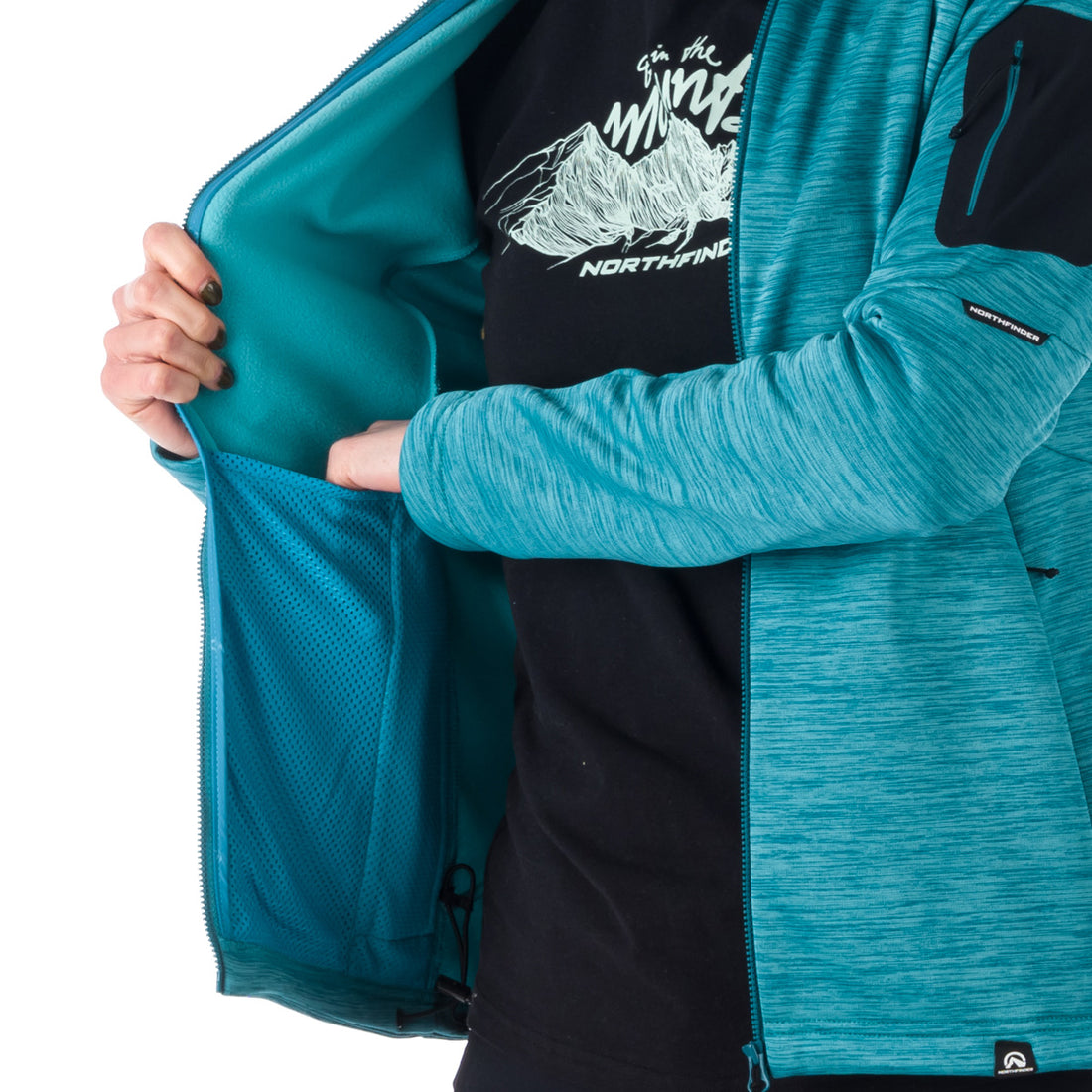 MI-4774OR women's melange active comfort sweater BERTHA