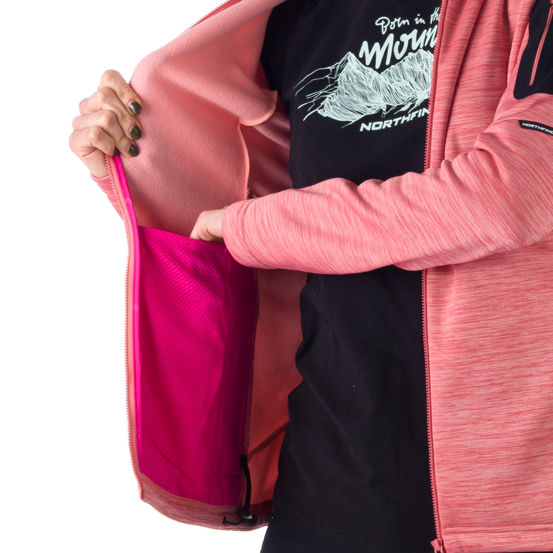 MI-4774OR women's melange active comfort sweater BERTHA
