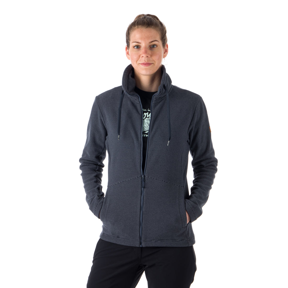 MI-4776OR women's outdoor fleece sweater melange style BETHANY