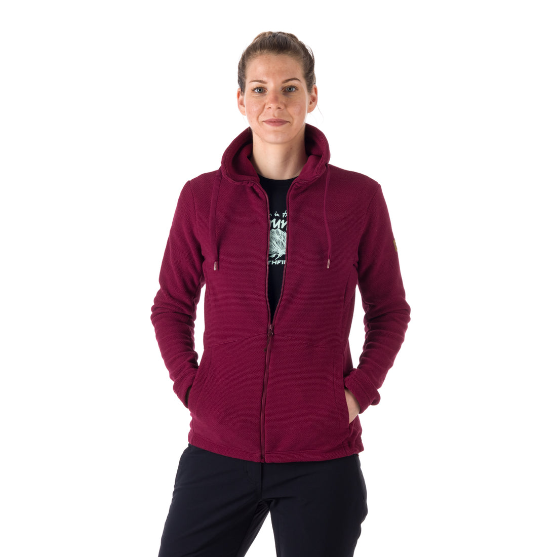 MI-4776OR women's outdoor fleece sweater melange style BETHANY