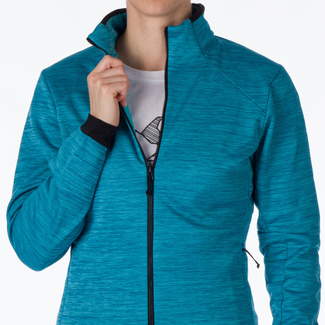 MI-4790OR women's mountain outdoor fit melange fleece sweater KAITLIN