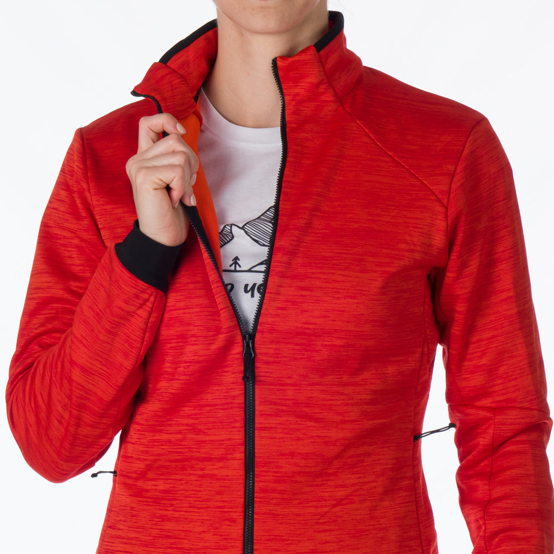 MI-4790OR women's mountain outdoor fit melange fleece sweater KAITLIN