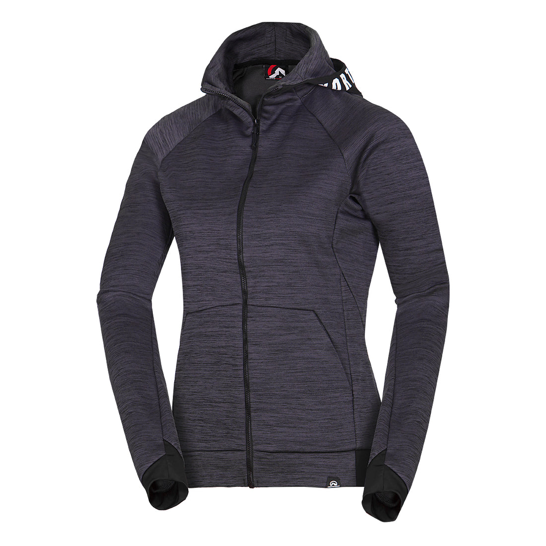 MI-4794OR women's melange hoody active sweater FELICIA