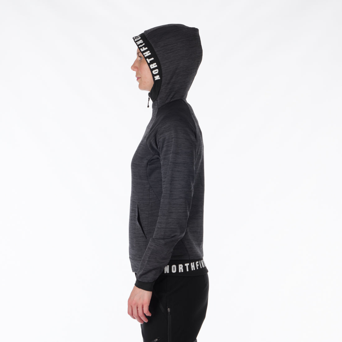 MI-4794OR women's melange hoody active sweater FELICIA
