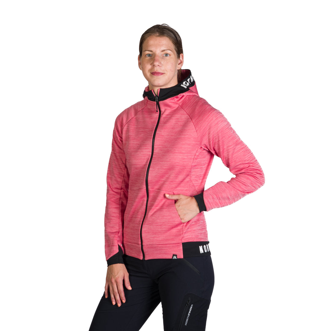MI-4794OR women's melange hoody active sweater FELICIA