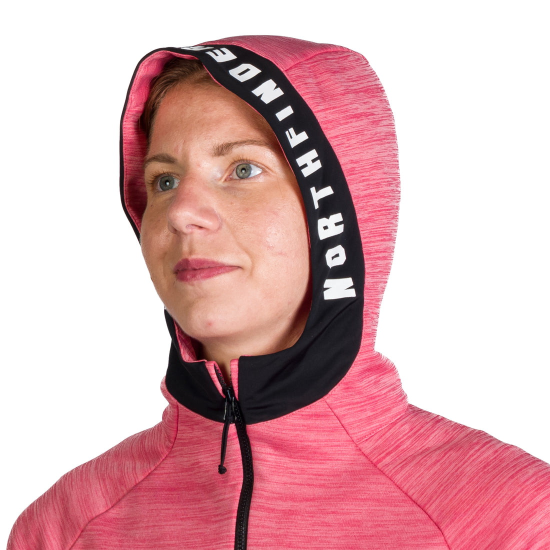 MI-4794OR women's melange hoody active sweater FELICIA