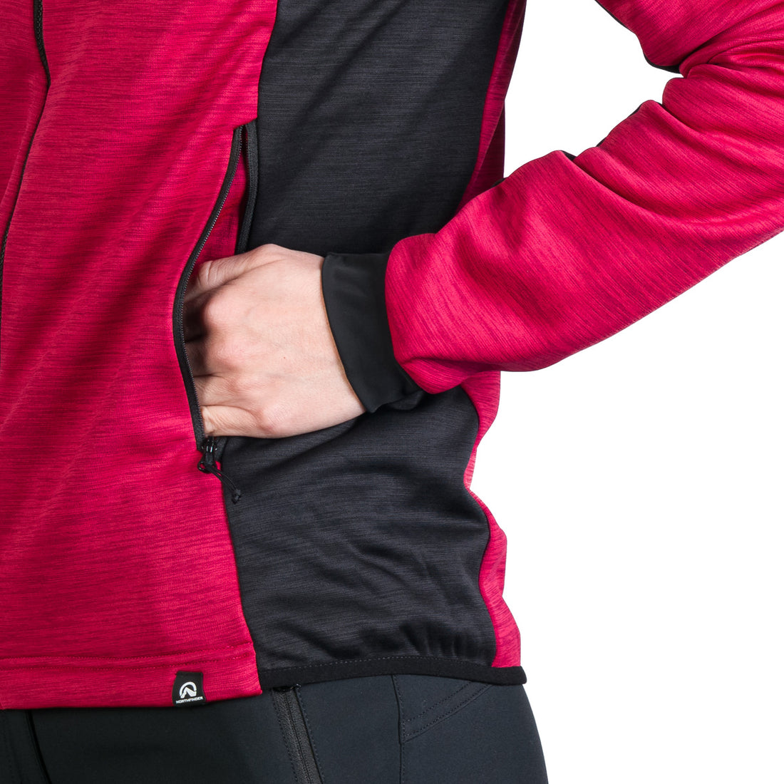 MI-4851OR women's melange outdoor active hoodie sweater JONI