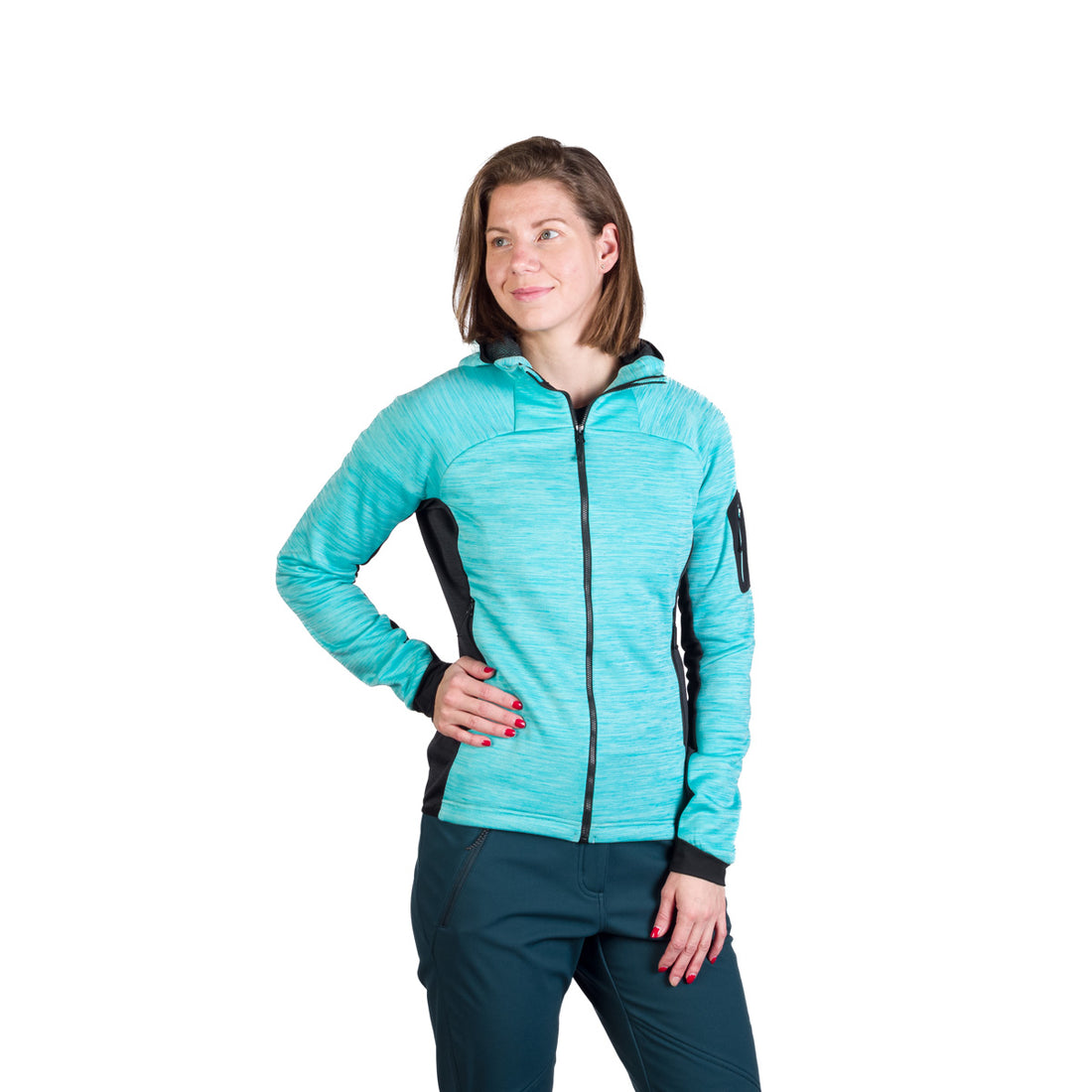 MI-4851OR women's melange outdoor active hoodie sweater JONI