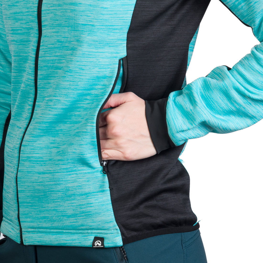 MI-4851OR women's melange outdoor active hoodie sweater JONI