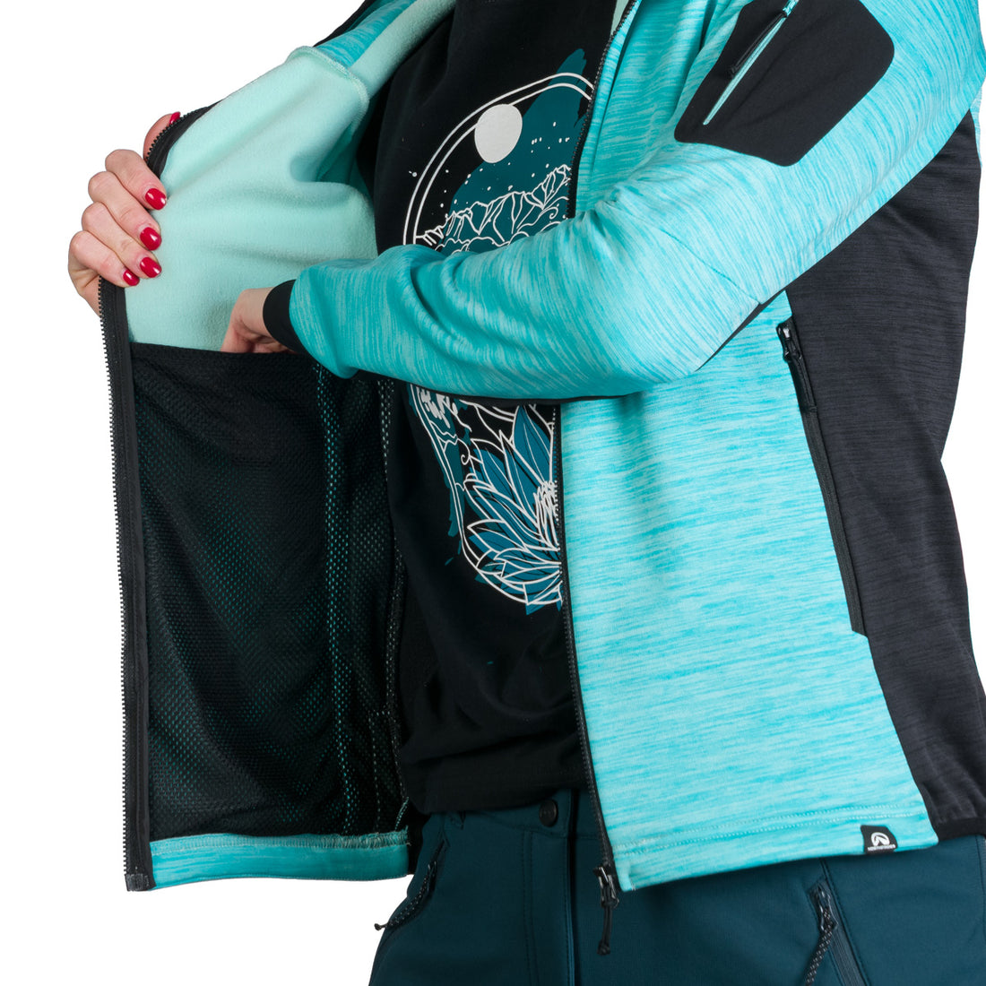MI-4851OR women's melange outdoor active hoodie sweater JONI