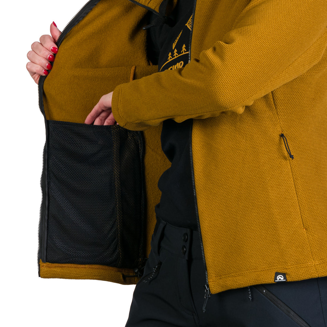 MI-4855OR women's outdoor fleece sweater melange style TAMMY