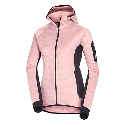 MI-4870OR women's mountain melange fleece hoody sweater COLEEN