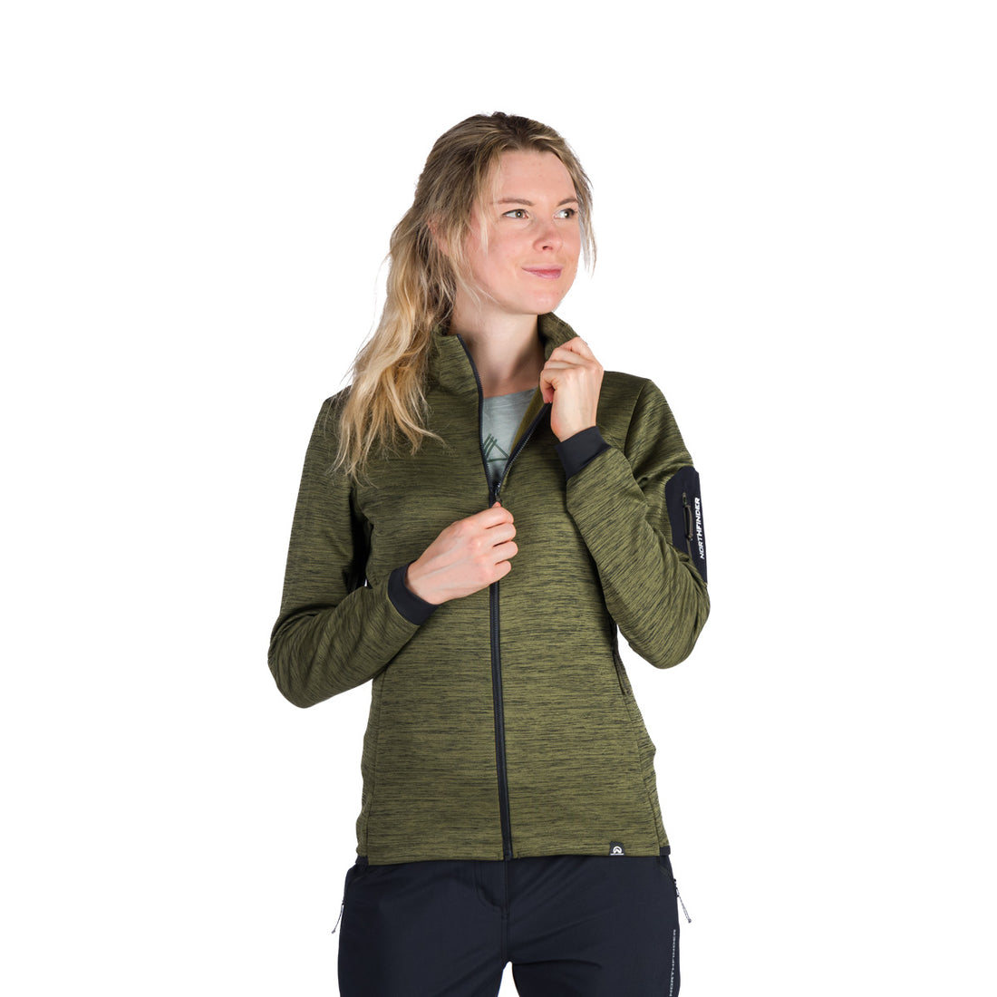 MI-4871OR women's mountain outdoor melange fleece sweater KERI