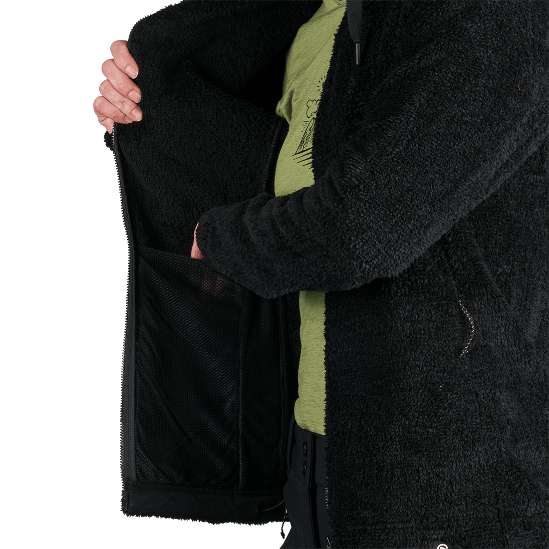 MI-4893OR women's outdoor fleece sweater melange style LACY