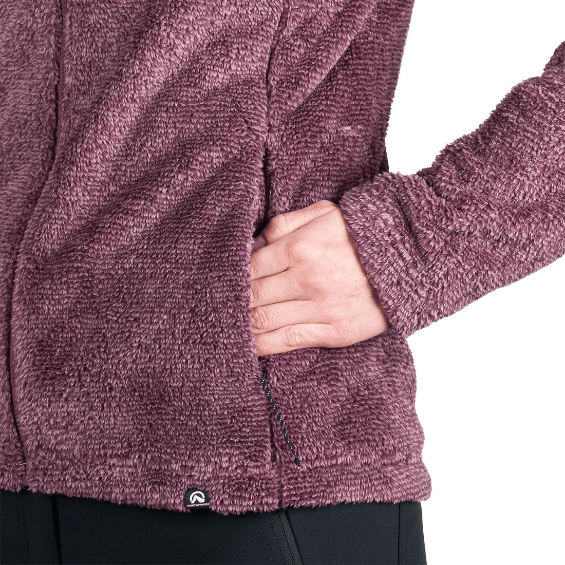 MI-4893OR women's outdoor fleece sweater melange style LACY