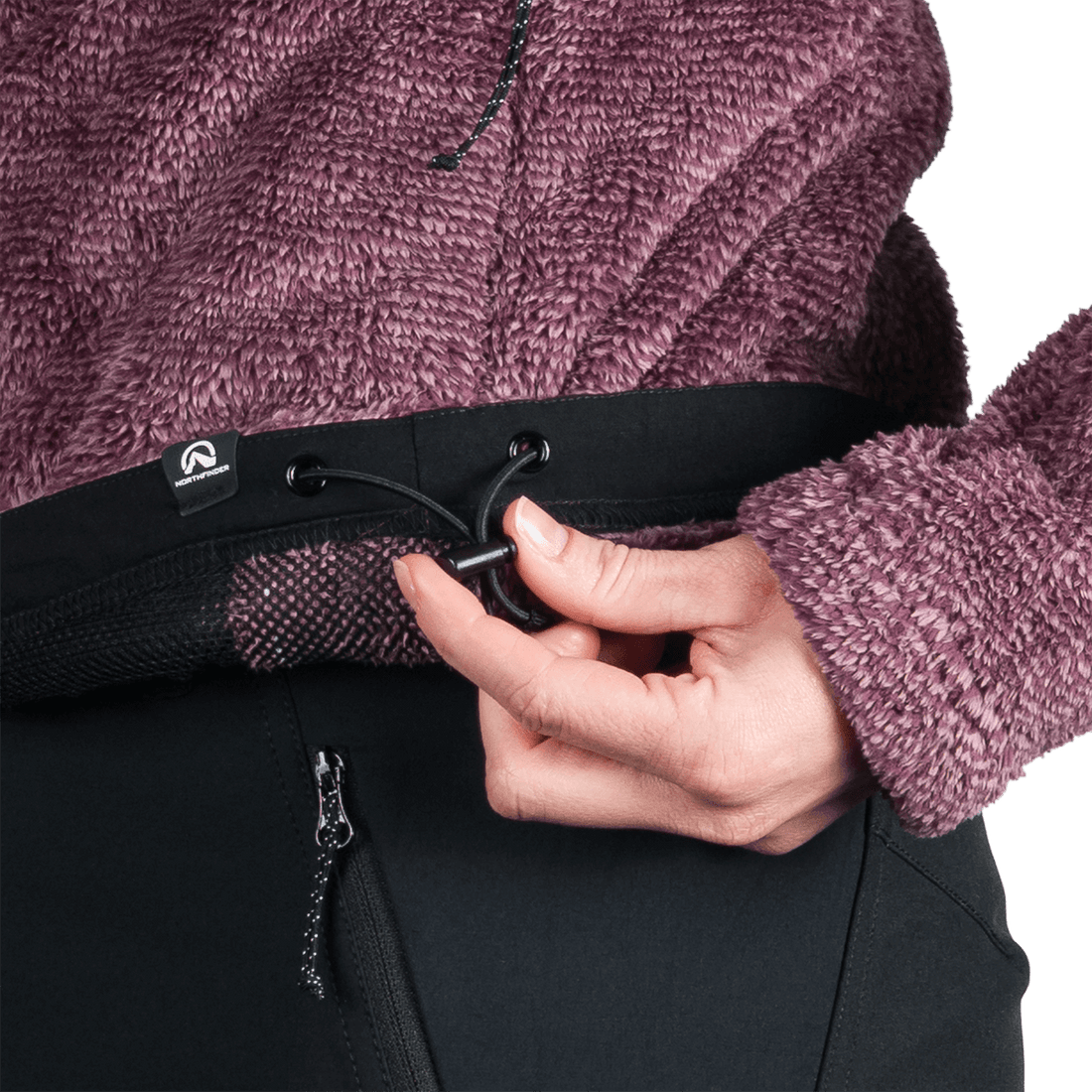 MI-4893OR women's outdoor fleece sweater melange style LACY