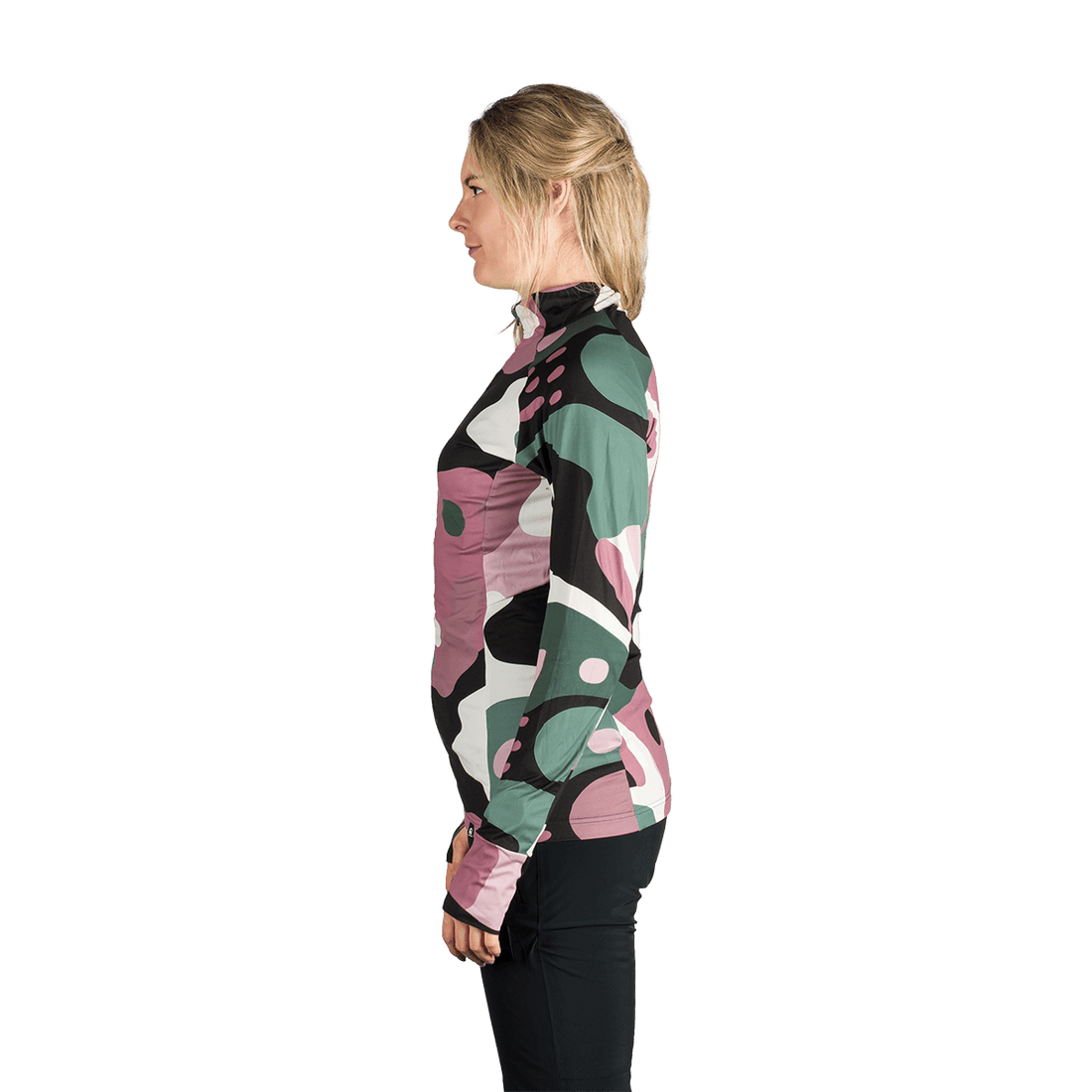 MI-4895SNW women's ski technical allover print sweater JAMIYA