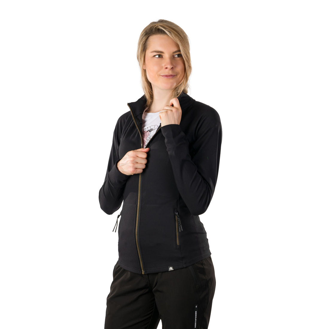 MI-4927SP women's sporty slim fit hoodie KRISTIE
