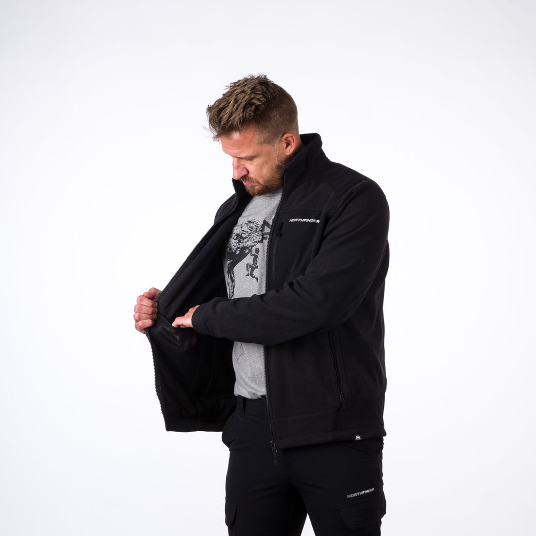 MI-5000OR men's fleece sweater BENDIK