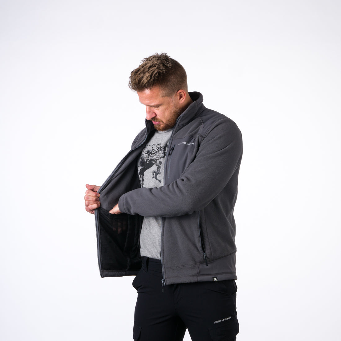 MI-5000OR men's fleece sweater BENDIK