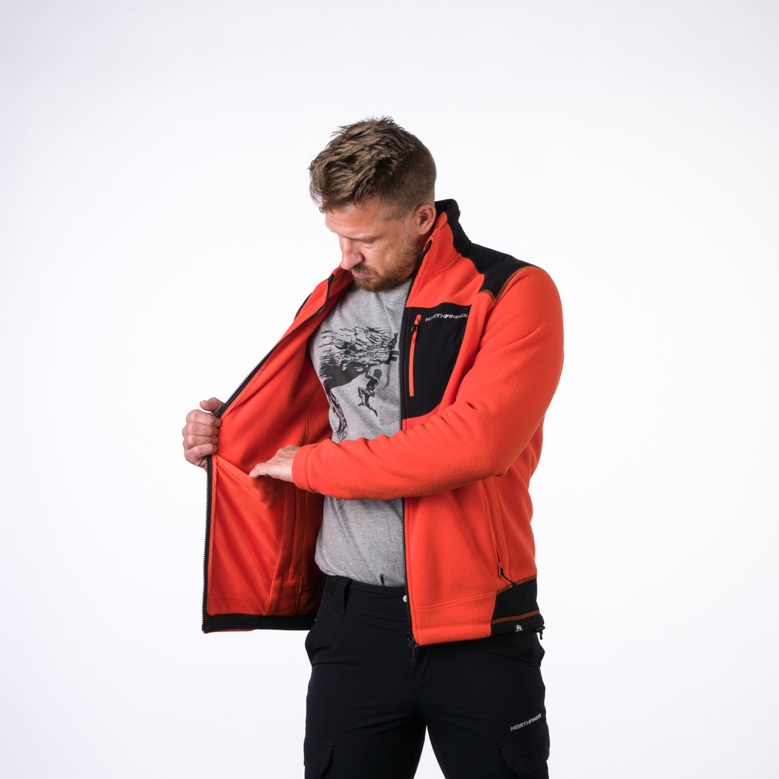 MI-5000OR men's fleece sweater BENDIK