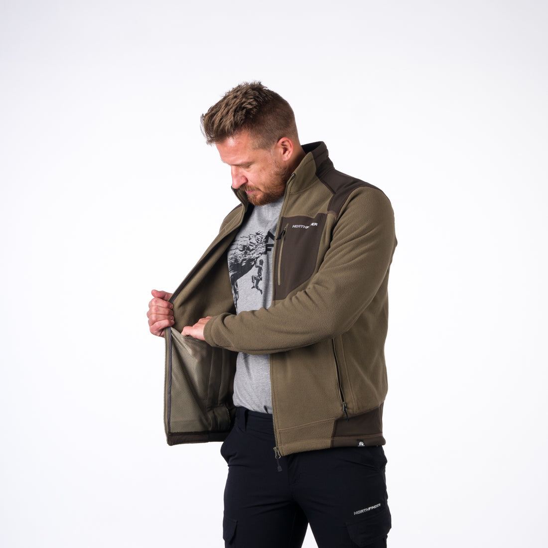MI-5000OR men's fleece sweater BENDIK