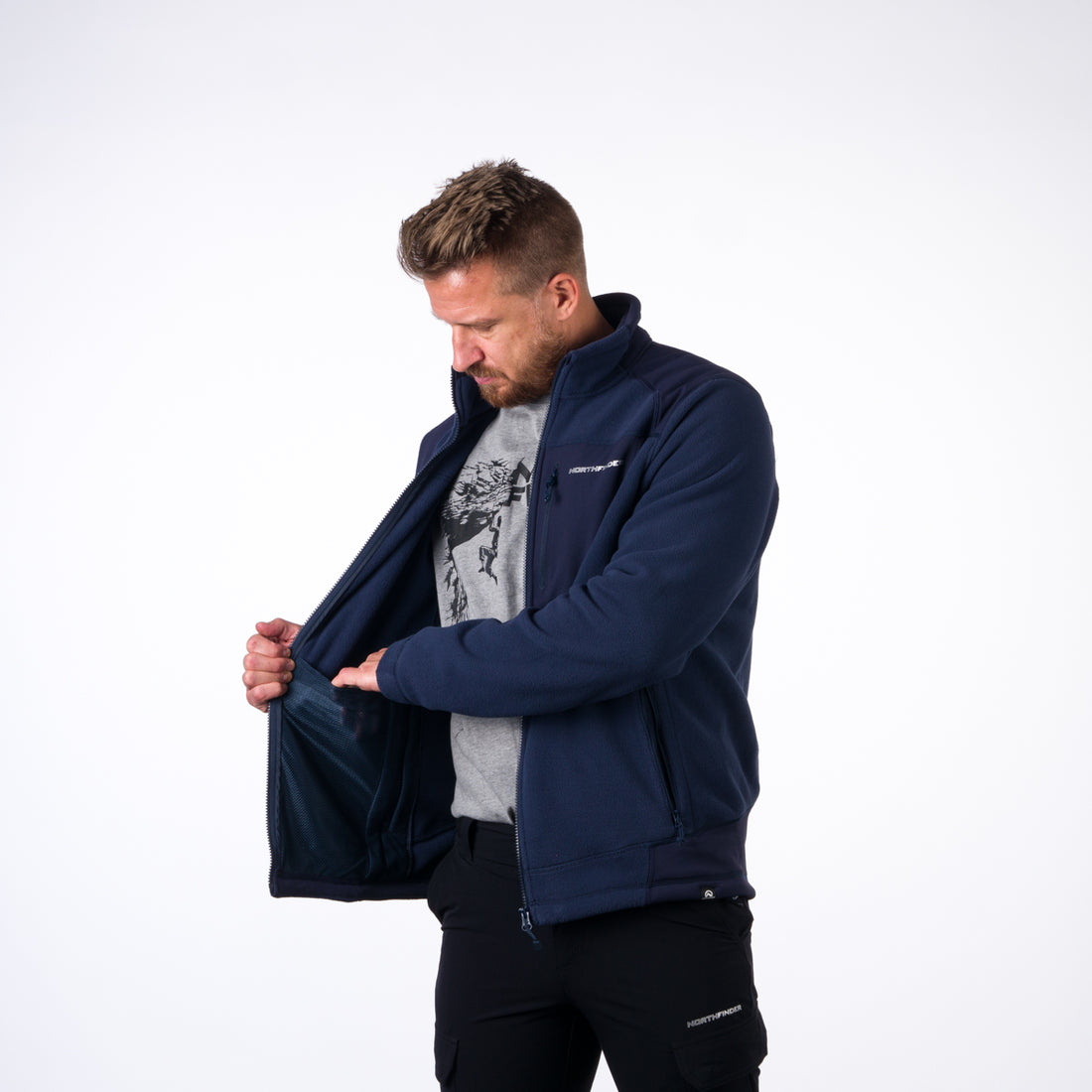 MI-5000OR men's fleece sweater BENDIK