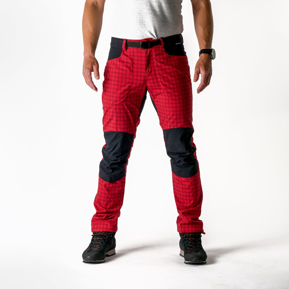 NO-3784OR men's outdoor pants check style 1l ALVIN