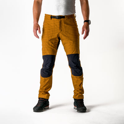 NO-3784OR men's outdoor pants check style 1l ALVIN