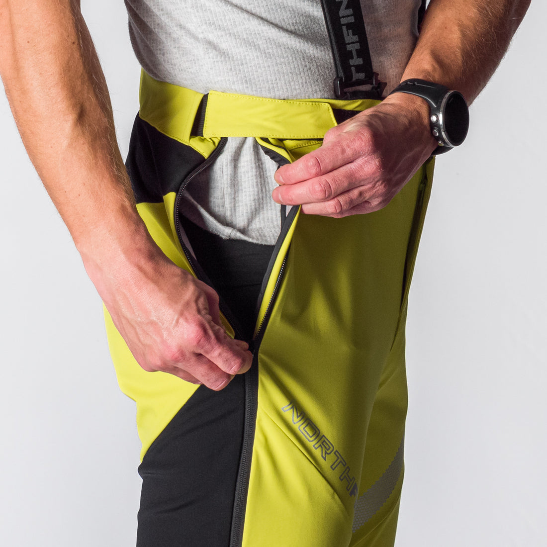 NO-3855SKP men's hybrid softshell active full zip pants KOTLISKA
