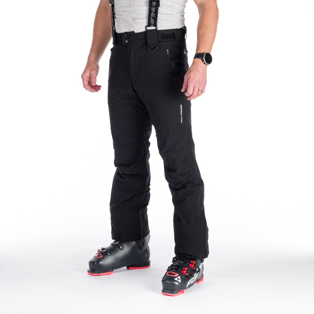 NO-3894SNW men's ski comfort trousers with braces regular fit VERNON