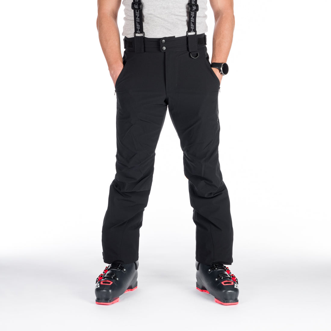 NO-3894SNW men's ski comfort trousers with braces regular fit VERNON