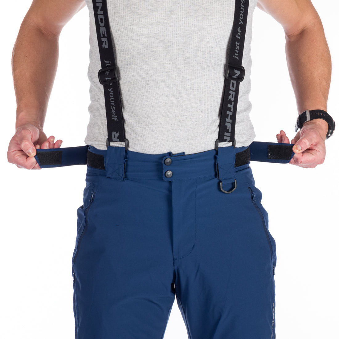 NO-3894SNW men's ski comfort trousers with braces regular fit VERNON