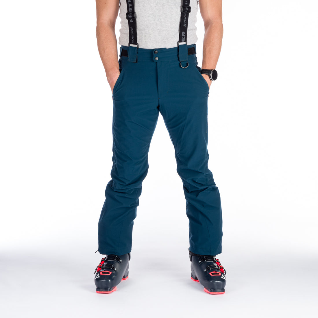 NO-3894SNW men's ski comfort trousers with braces regular fit VERNON