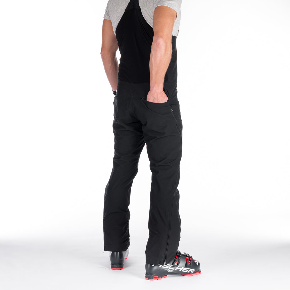 NO-3895SNW men's ski comfort high cut trousers with bib DALE