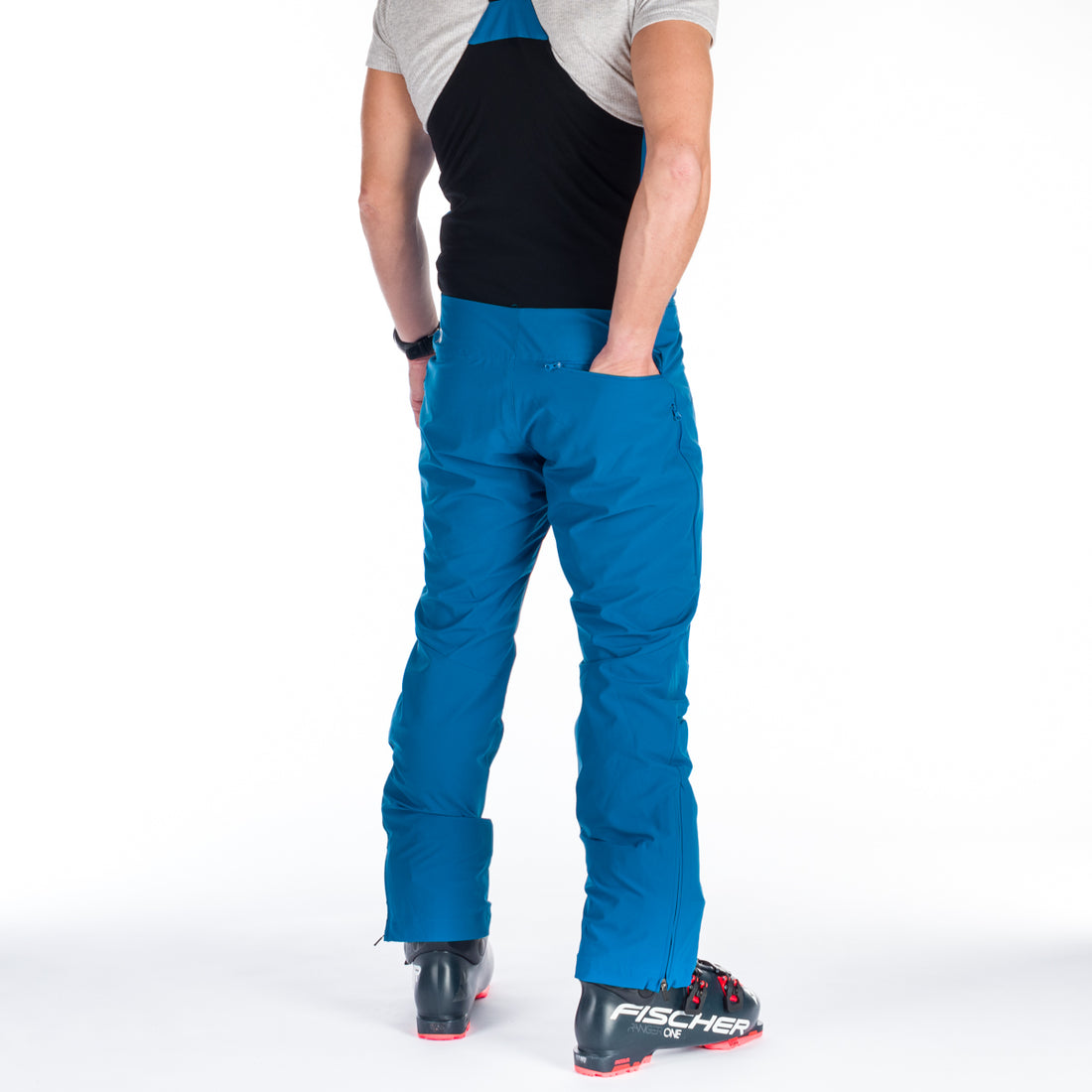 NO-3895SNW men's ski comfort high cut trousers with bib DALE