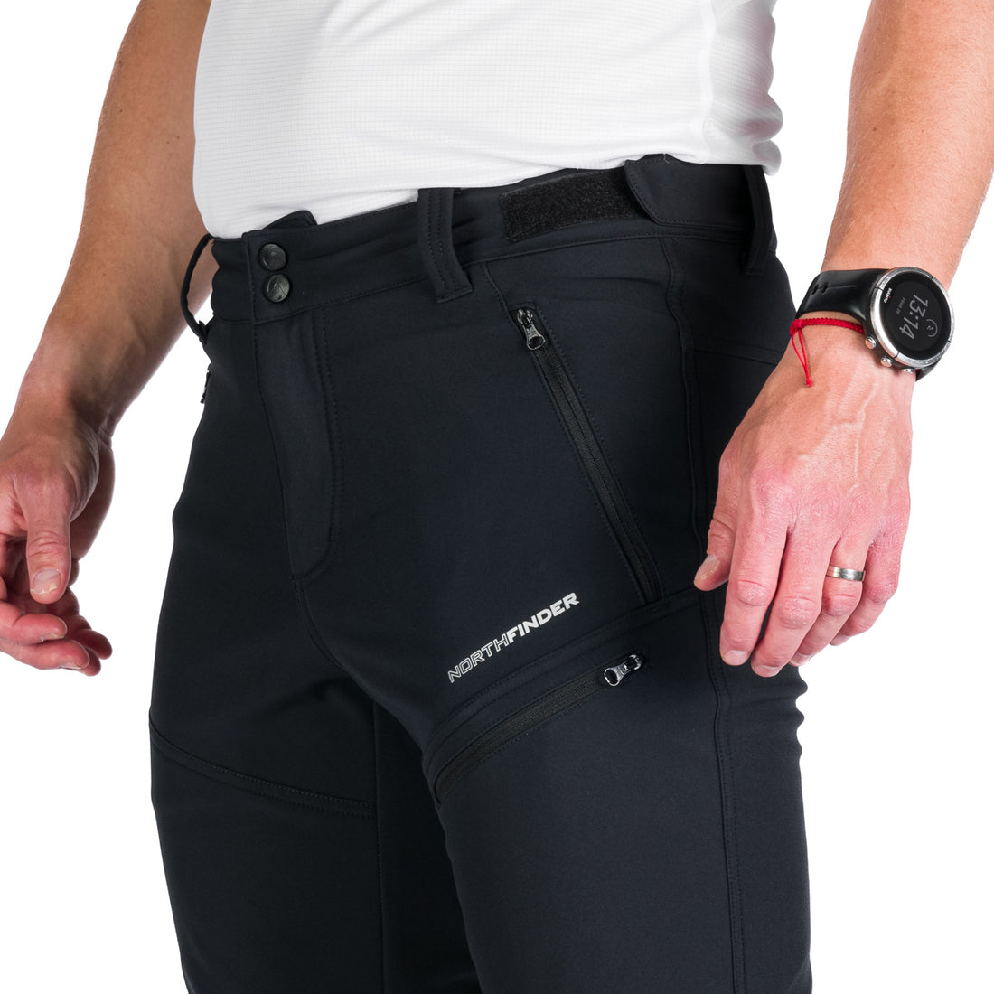 NO-3910OR Men's softshell pants elastic insulated BREITHORN