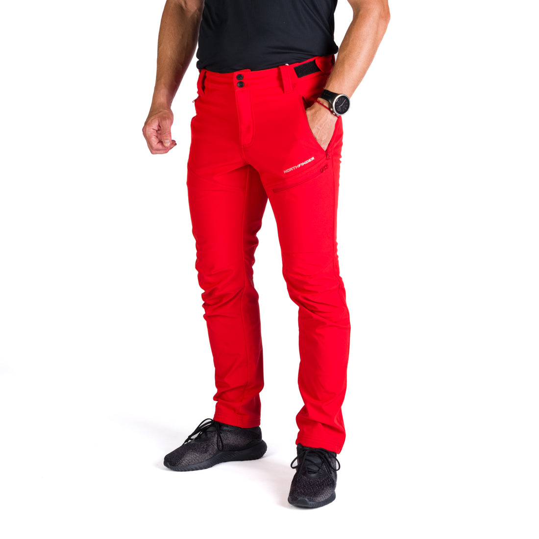 NO-3910OR Men's softshell pants elastic insulated BREITHORN