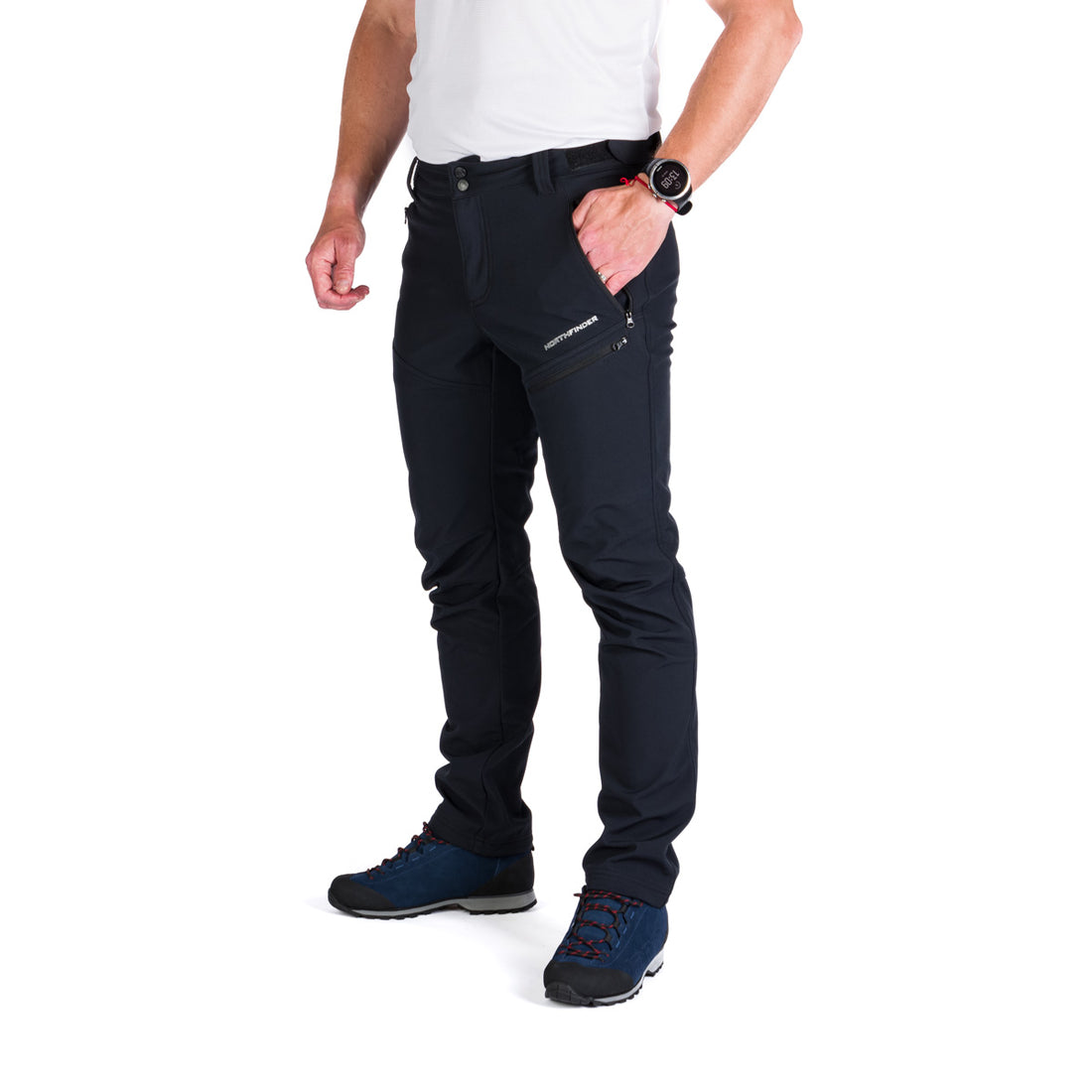 NO-3910OR Men's softshell pants elastic insulated BREITHORN