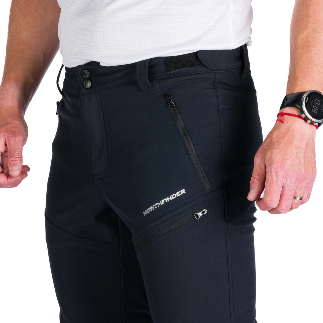 NO-3910OR Men's softshell pants elastic insulated BREITHORN