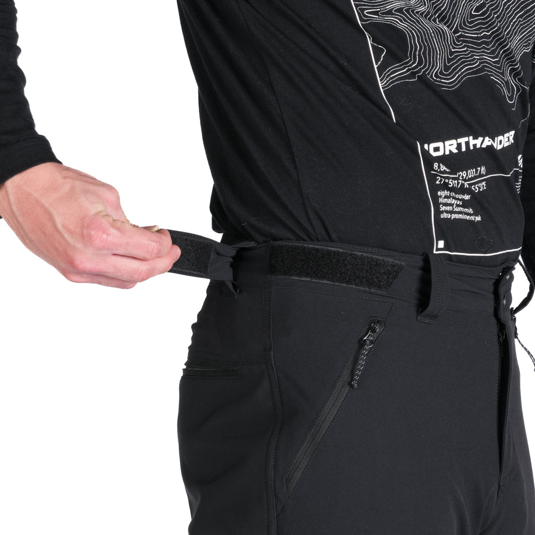 NO-3963OR men's trekking hybrid softshell pants NICOLA